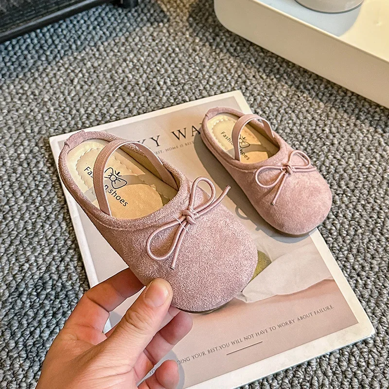 لطيف فراشة عقدة الحلوى الملونة الصنادل نصف النعال لون نقي أحذية الأطفال الصيف المطاط أسفل الاطفال الأحذية #3