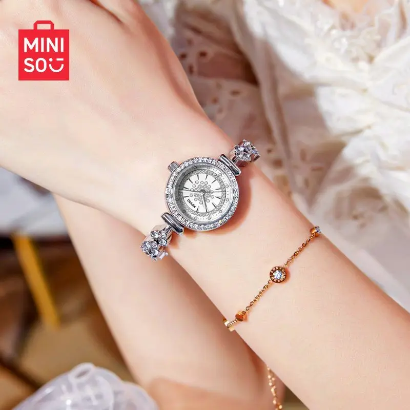 Relojes de pulsera gitanos impermeables de disco pequeño Miniso originales