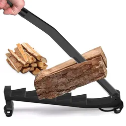 Cortador de leña de alta resistencia, divisor de leña montado en la pared, separador de troncos, accesorios de estufa