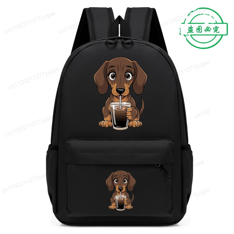 Mochila escolar fofa de cachorro Daushund Kawaii, mochila de anime para meninas e meninos, mochila infantil, bolsas escolares casuais da moda, presente para crianças