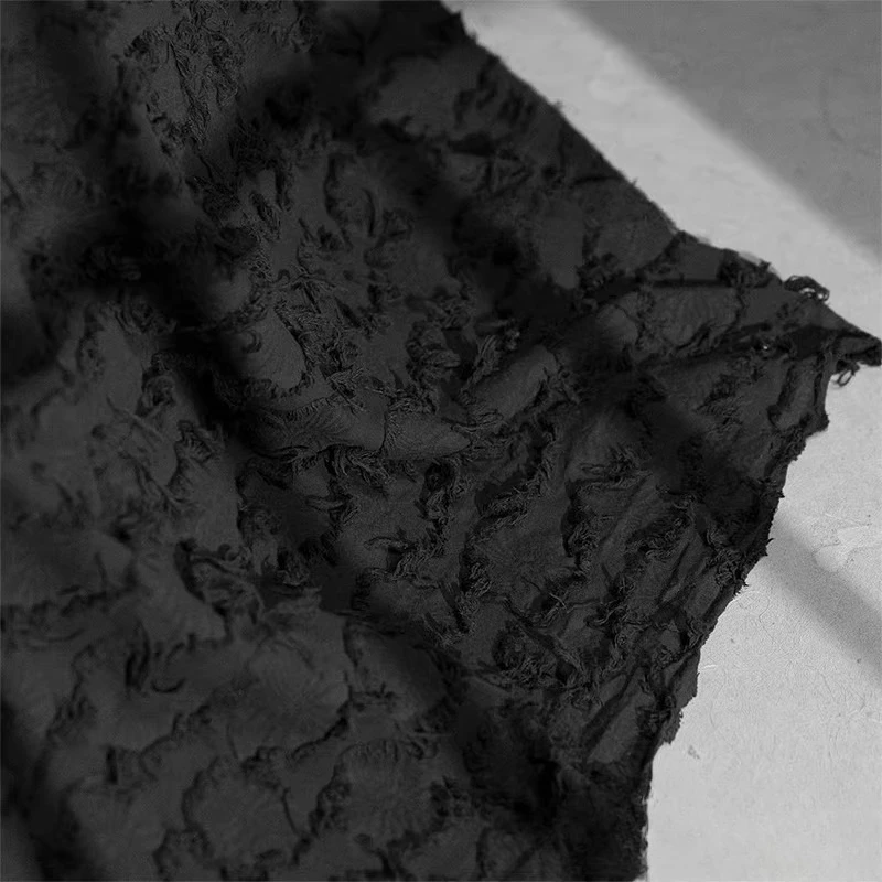 

Ткань с кисточками, хлопок, лен, рубашка, юбка, лист лотоса, темный узор, одежда, шитье по метрам, сделай сам, оптовая продажа, ткань