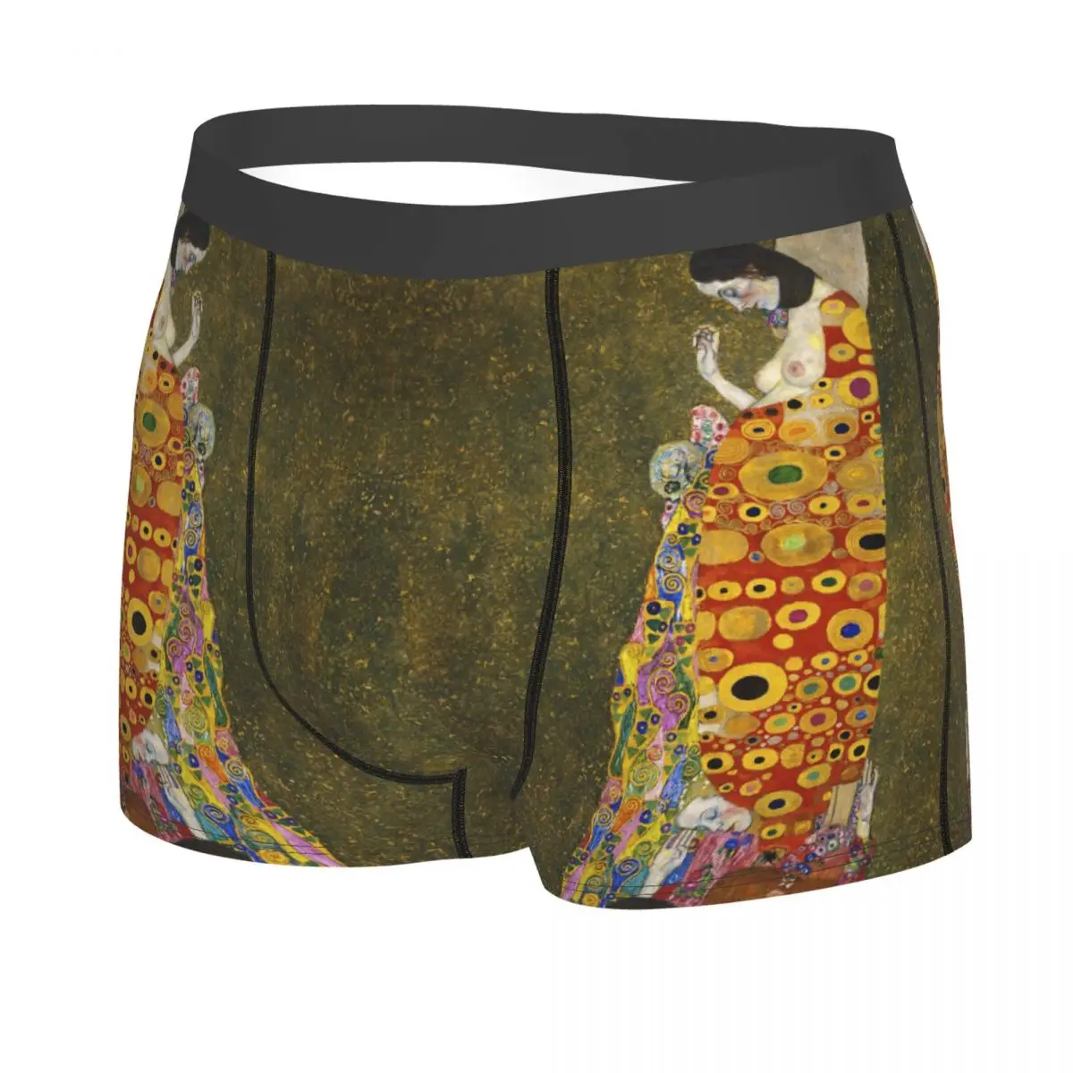 Slip Boxer da uomo Gustav Klimt The Kiss, biancheria intima altamente traspirante, pantaloncini con stampa 3D di alta qualità regali di compleanno