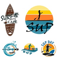 Creative Stand Up Paddle Boarding Sup Brah Car Sticker Vinyl Waterproof Decal Car Door Windows Decoration