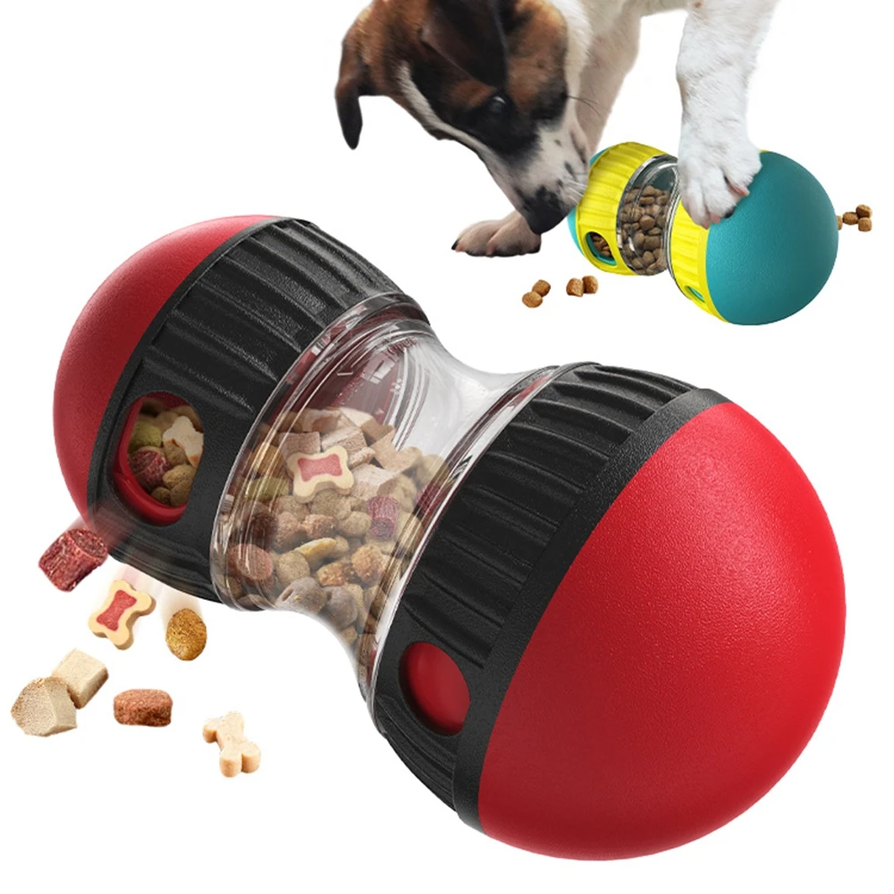 Dog Toy Tumbler Leaky Food Ball Elliptical Track Rolling Ball Slowly Feeding Protects Stomach Increase Intelligence Pet Supplies