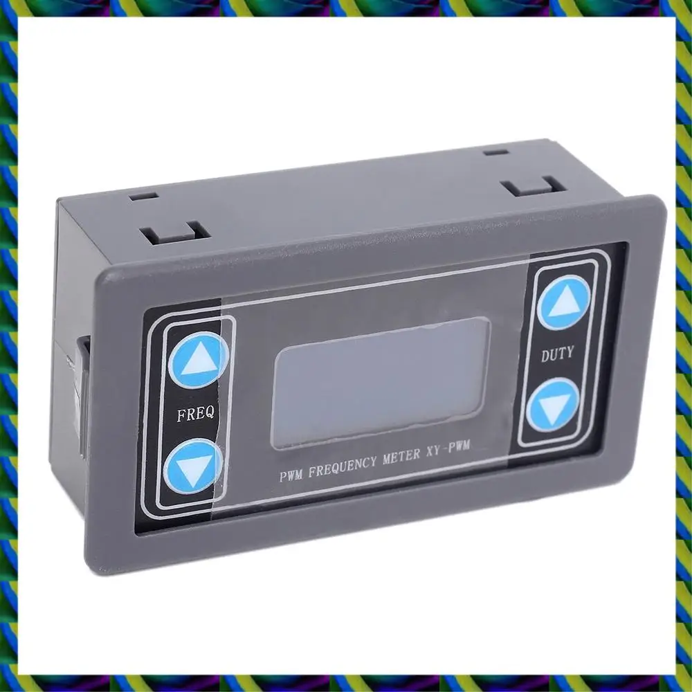 Daily 2 Pcs 1HZ-150KHZ Digital Display PWM Pulse Frequency Duty Ratio Square Wave Rectangular Signal Generator Gray & Black