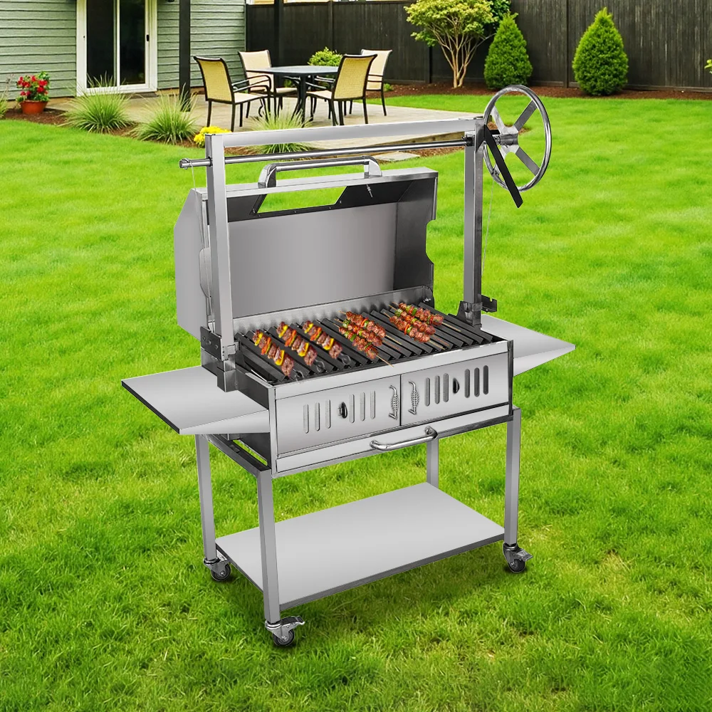 Factory Wholesale Custom Authentic Fire Brick Santa Maria Grill Stainless Steel Heavy Duty Grill