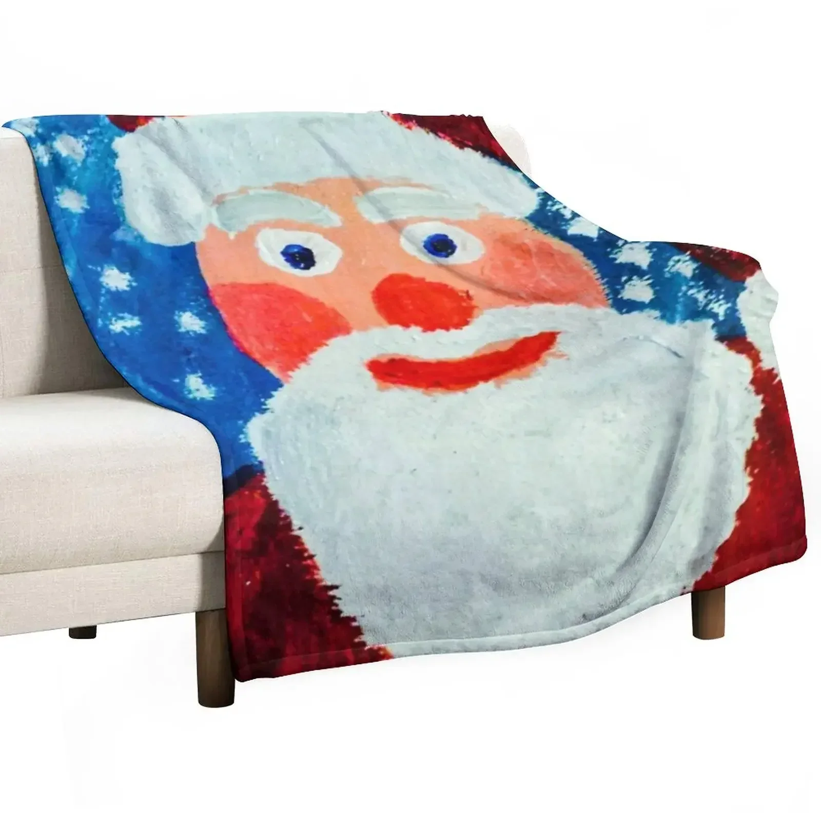 New Jolly Old Saint Nick Throw Blanket Decoratives Moving Sofa Blankets