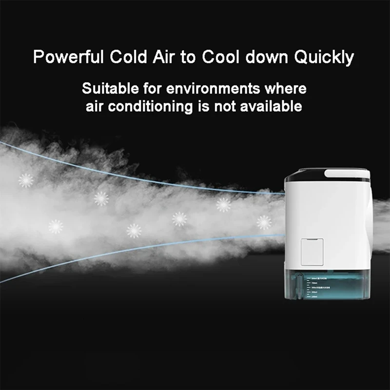 Portable Air Conditioner Portable Fan Dual Spray Ultrasonic Atomization Speed Mute Air Cooler