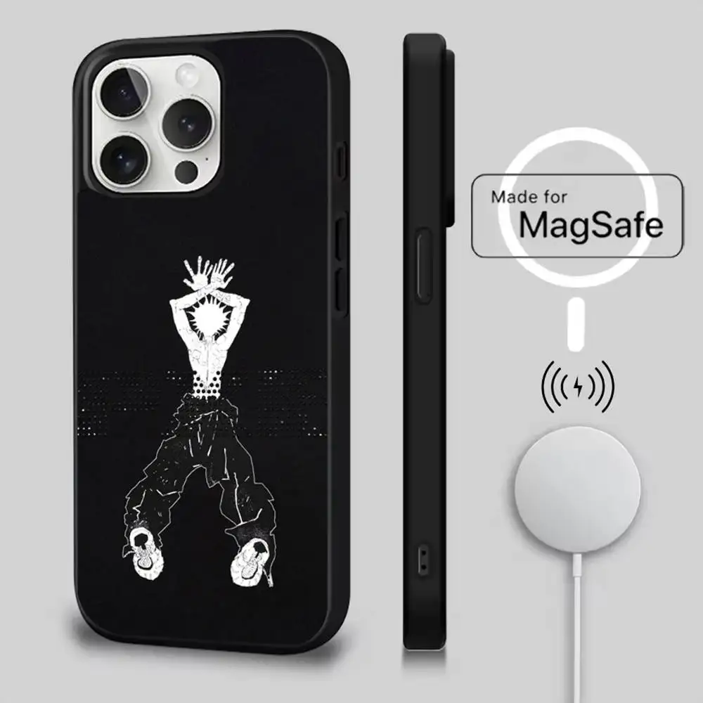 Funda de teléfono Drain Gang Ecco2k para iPhone 16,15,14,13,12,11,Pro,Max,Plus,Mini,SE4,E carga inalámbrica magnética Magsafe