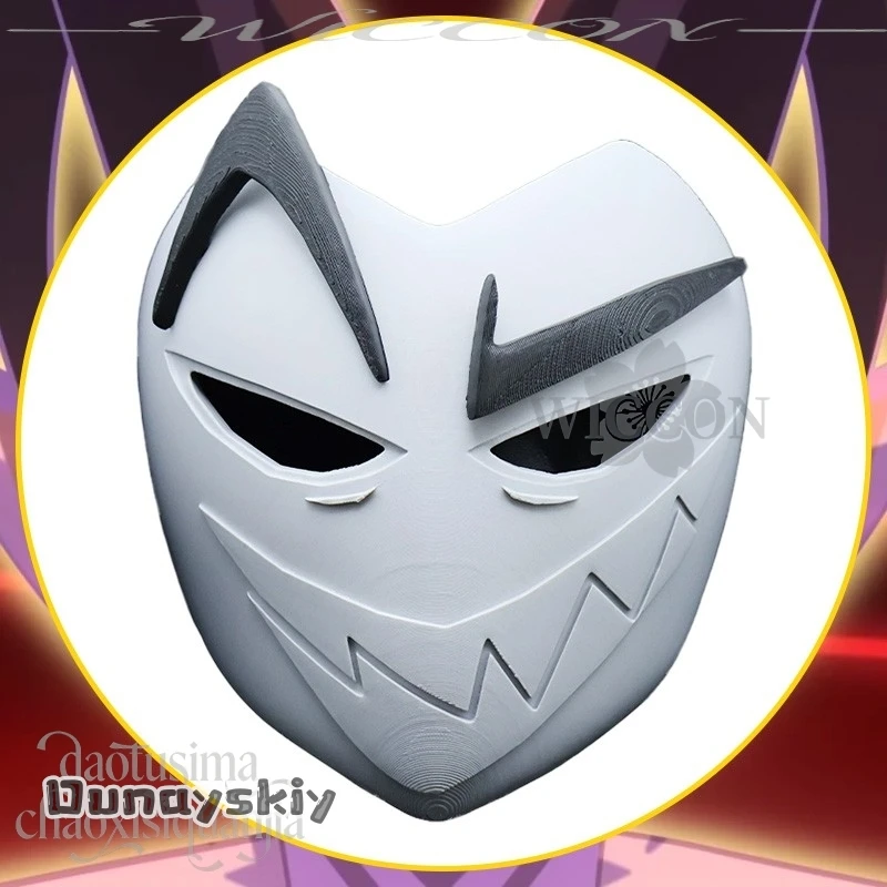 لتقوم بها بنفسك Ss @ أنيمي فندق هاسبين تأثيري آدم ثلاثية الأبعاد حمض البوليلاكتيك قناع الدعائم اكسسوارات أصفر أبيض أحمر شيطان على قناع الملاك هالوين #3