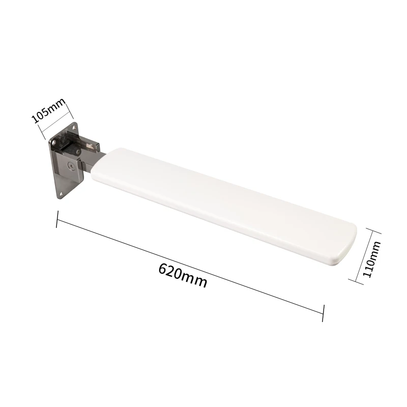 Waterproof Non-Slip 100kg Capacity 304 Stainless Steel + PU Wall-Mounted Toilet Armrest Grab Bar for Elderly Modern Design