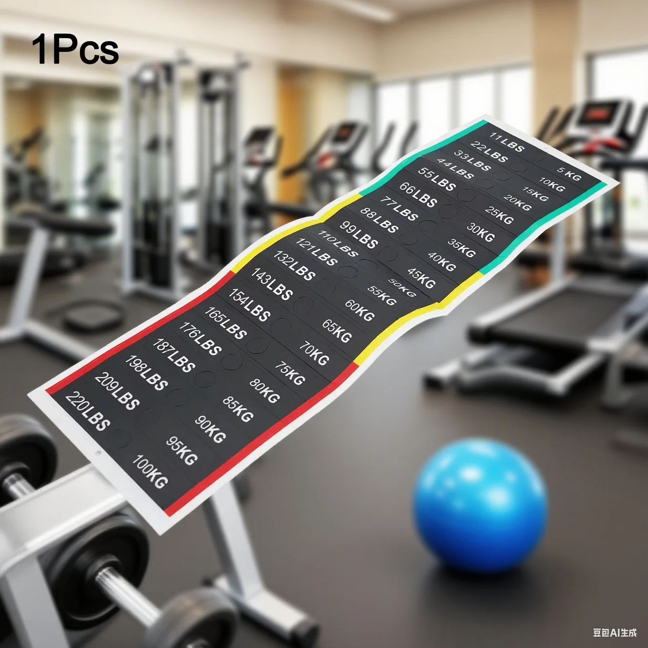 Gym Weight Stack Labels - Fitness Equipment Number Stickers 119x18mm For 5kg To 100kg Weights High Quality