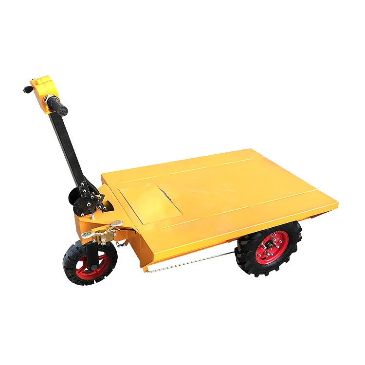 Good quality Electric Transport Tricycle Wheels Dumper Dump Truck With 1 Ton Cargo Push Flat Trolley Cart