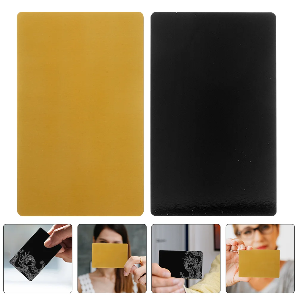 

10pcs Aluminum Business Cards Blank For Engraving Name Tags Metal Nameplate Desk Label Trophy Plaque Luggage Tag Cards
