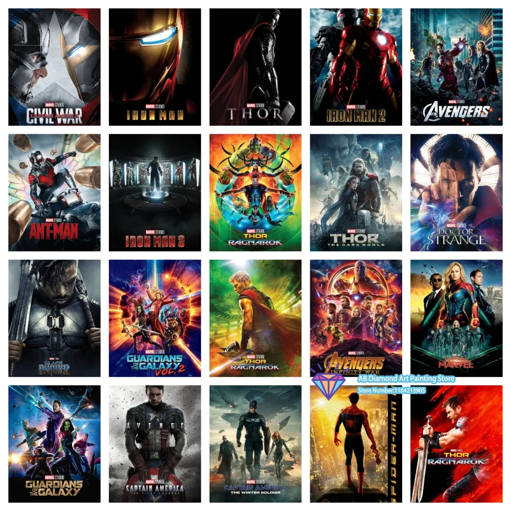 

Новый набор для алмазной вышивки 5D «Мстители Marvel 2026»: квадратные и круглые стразы, рукоделие, декор для дома, подарок на праздник