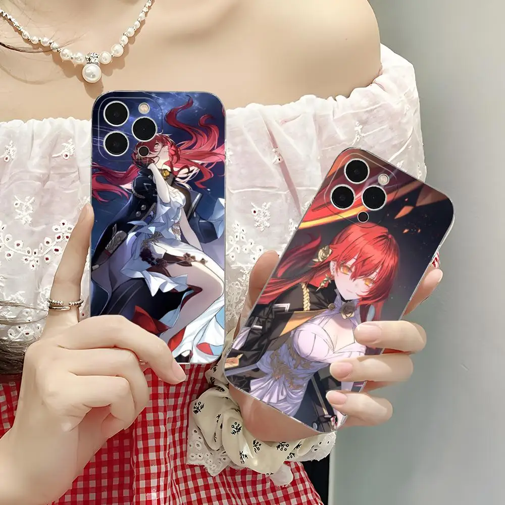 

Чехол для телефона Honkai Impact Himeko для iPhone 16, 15, 14, 13, 12, 11 X XR XS 8 6 Pro Max Plus, мини-прозрачный цветной защитный роскошный красивый