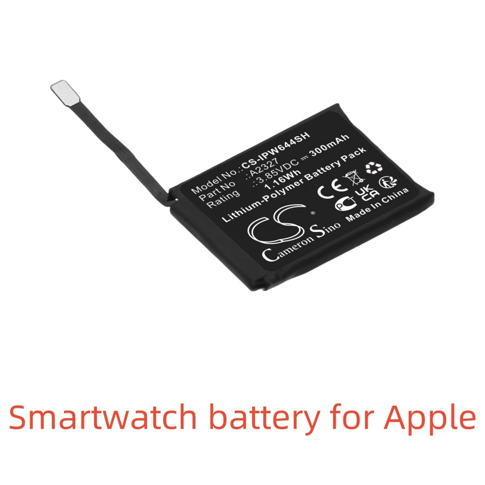 CS Li-Polymer Smartwatch battery for Apple,3.85V,300mAh,Watch Series S6 44mm,A2327