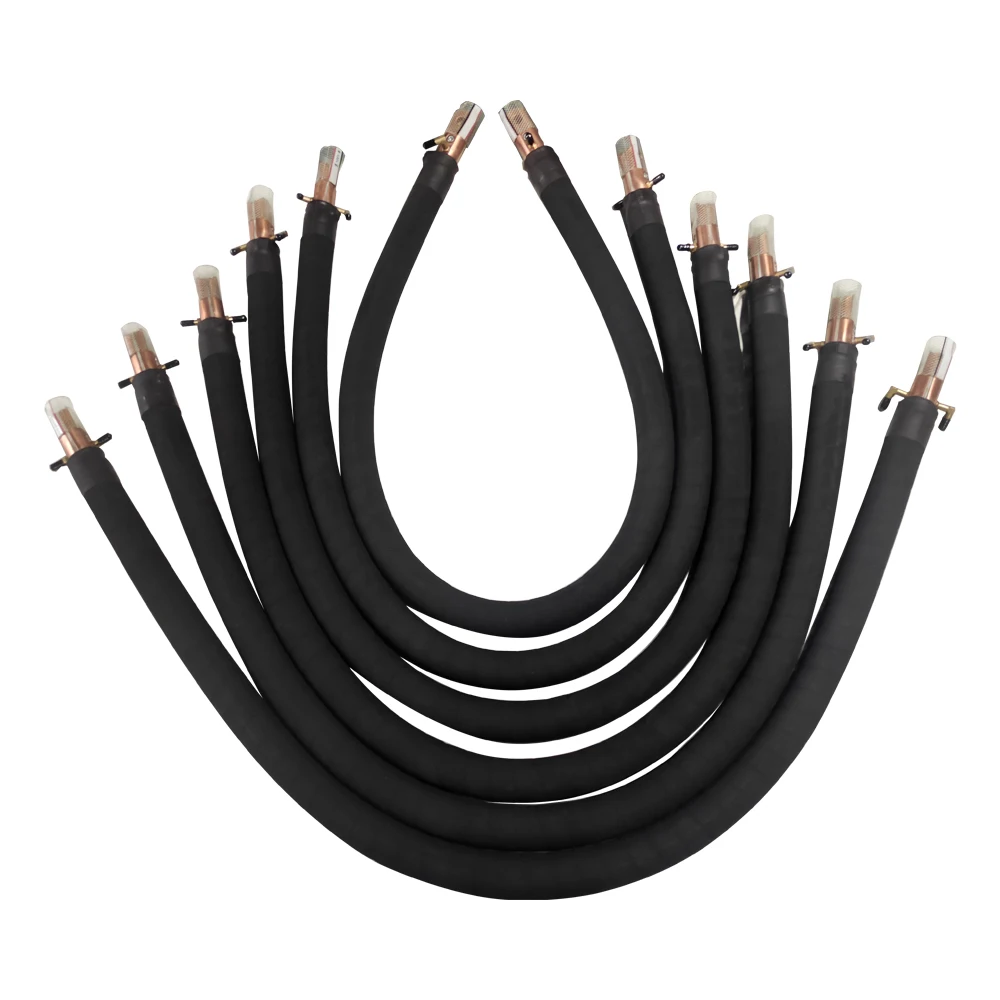 Water Cooling Kickless Cabled Secondary Cable 200mm X 3m Red Copper High Temperature Resistance for Industrial Welding