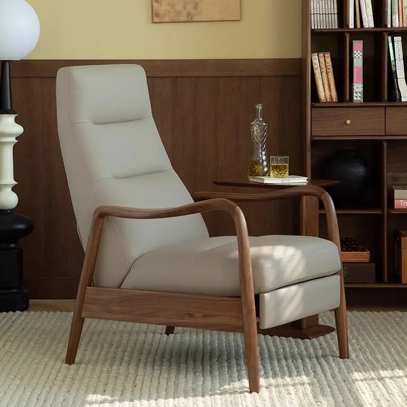 

Североамериканский черный орех, функциональный диван-кресло, ленивая гостиная, одинарная регулируемая твердая древесина, маленькая квартира, скандинавское кресло