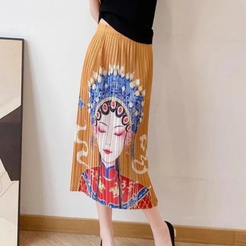 

Элегантные длинные юбки с принтом, Vestidos, повседневная юбка с высокой талией Y2k, модная уличная женская одежда, халат Faldas Mujer Boho Saias