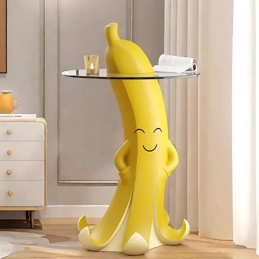 

Creative large banana floor ornament, next to the TV cabinet in the living room, air humidifier ornament