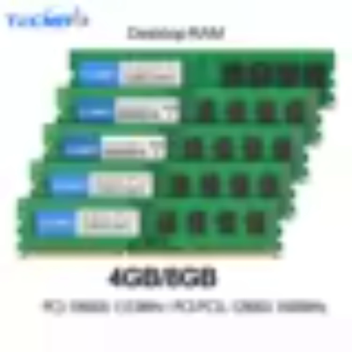 Super 8GB Desktop RAM DDR3 DDR3L 1600MHz 1333MHz PC3-12800U PC3-10600U 4GB DIMM   1.5V 1.35V 2RX8 Non-ECC Memory - Green