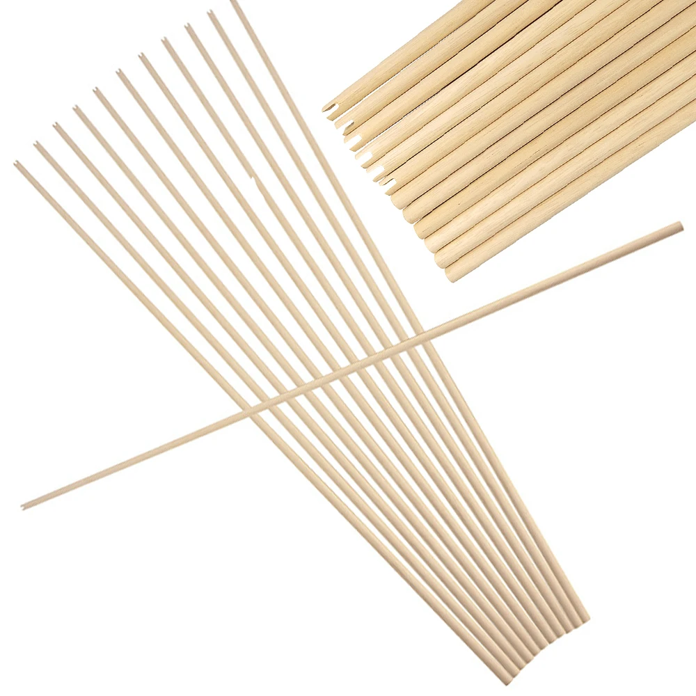 

8/8.5/9mm Diamete Wood Arrow Shaft Indonesian White Wood Archery Arrow Shaft Longbow Recurve Bow Hunting Shooting Rod 12/24Pcs