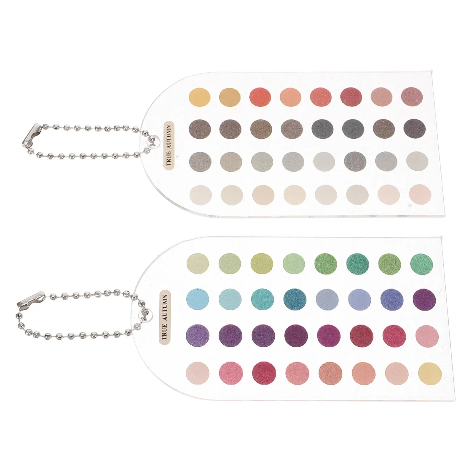 2Pcs Seasonal Color Analysis Template Cards Acrylic Palette Guide Portable Makeup Outfit Coordination Fashion Styling Tool