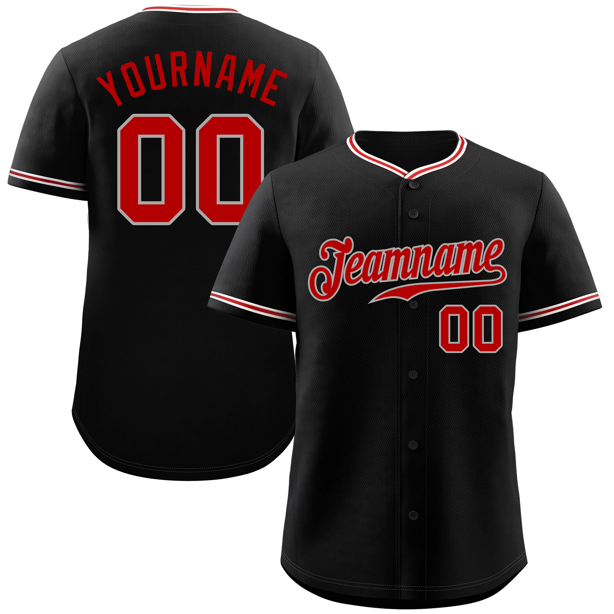 Custom Classic Style Baseball Jersey Printed Letters & Number Practice Sports Shirt for Adults