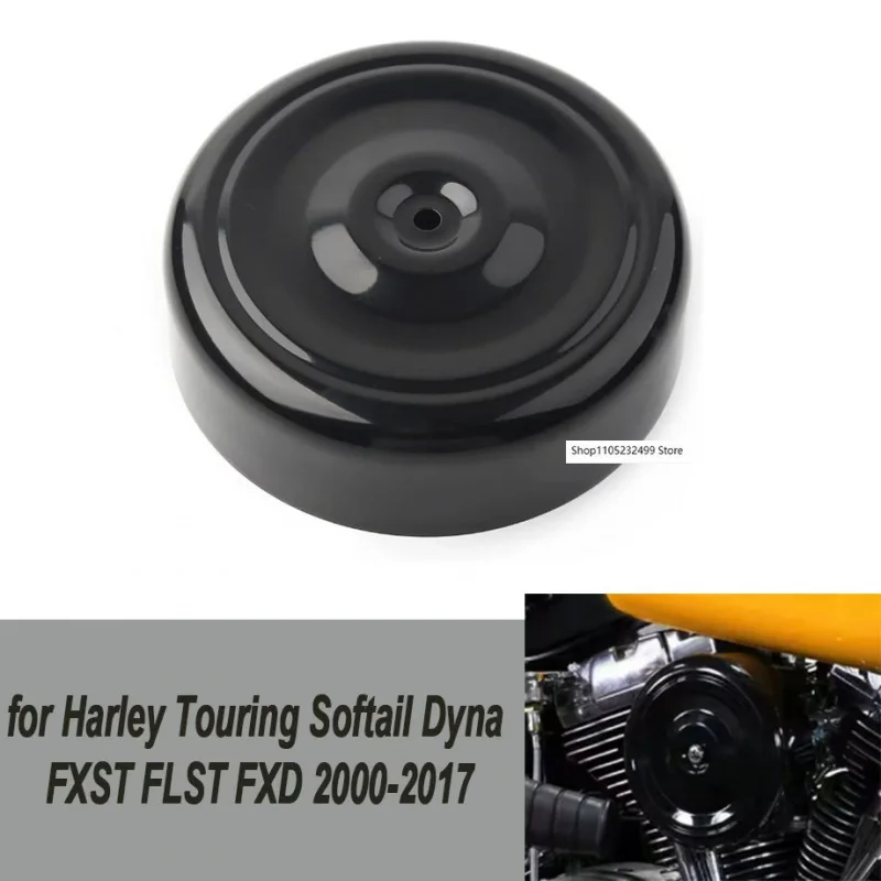 

7" Bobbed Style Motorbike Air Cleaner Cover Plain Black for Harley Touring Softail Dyna FXST FLST FXD 2000-2017