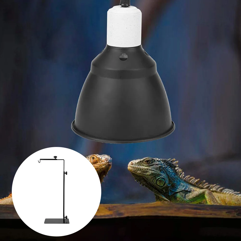 

Reptile Heat Lamp Stand Metal Adjustable Durable Lamp Rack Practical Heat Dissipation for Ceramic and Night Lamps