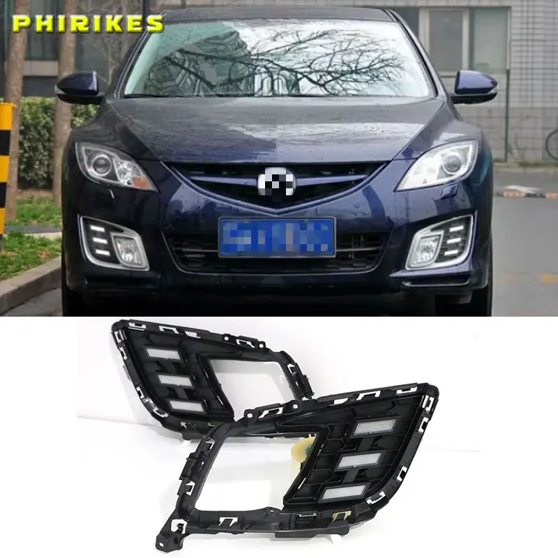 

1 set for Mazda 6 Mazda6 2008 2009 2010 Driving DRL Daytime Running Light fog lamp Relay LED Daylight car styling free shipping