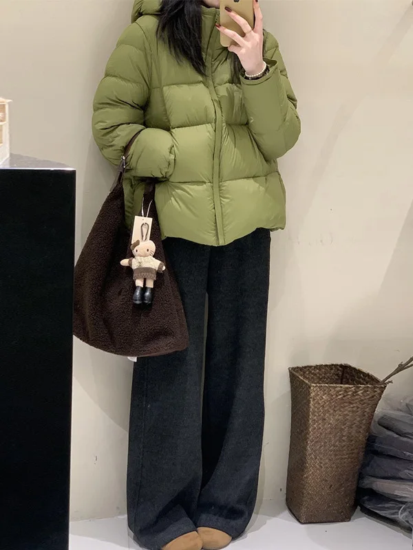 

Korean Style Hooded Warm Cotton Jacket Women's Fashion 2025 Winter New Unique Super Beautiful Trendy All-Match Outerwear