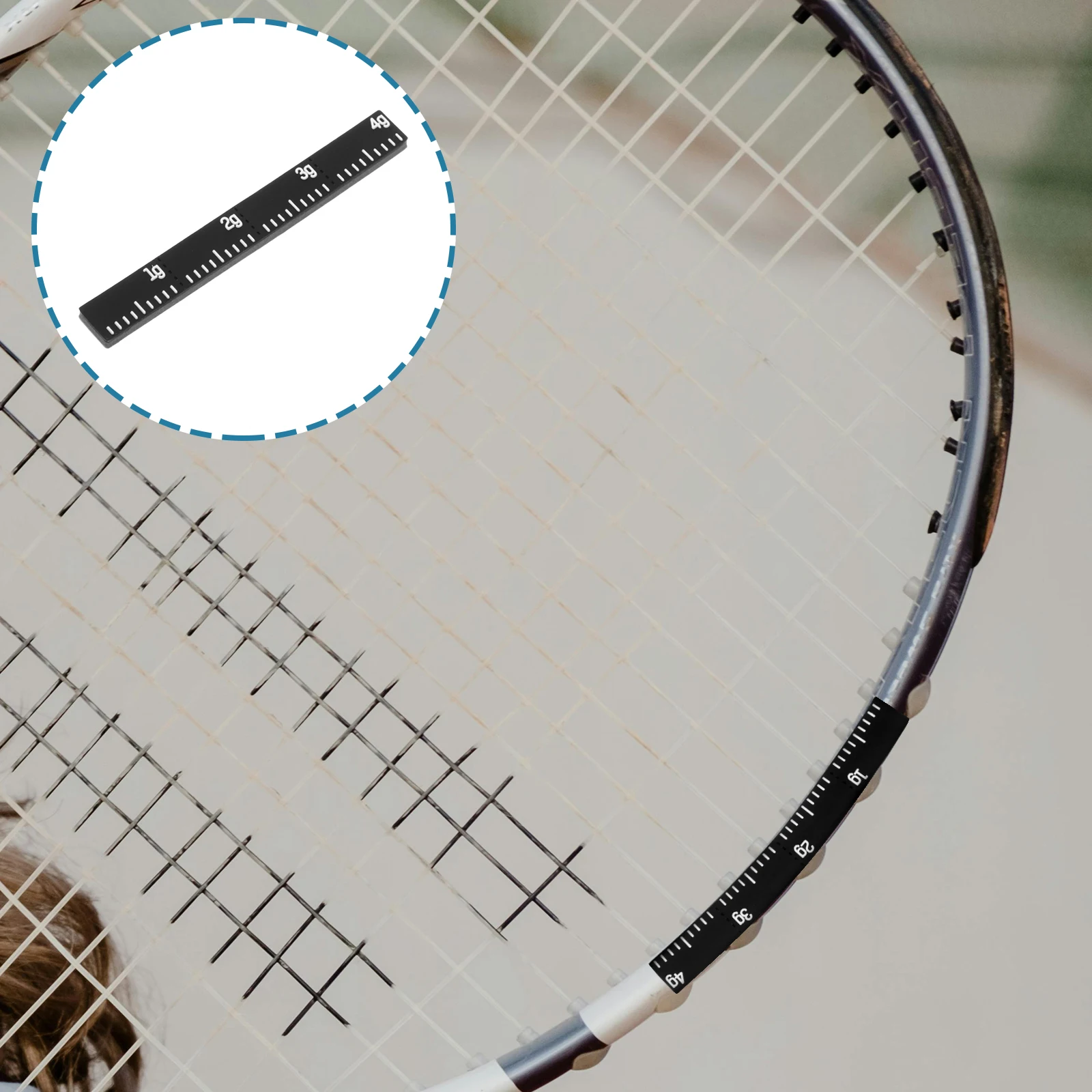 

4g Weighted Tennis Racket Strip Silica Part Black Color Training Aid Racket Weight Replacement Golf