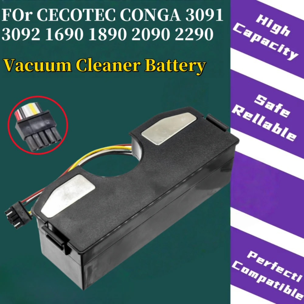 

for Cecotec Conga 3091/3092/1690/1890/2090/2290 Robot Vacuum Cleaner Battery 14.4V Replacement Power Supply.