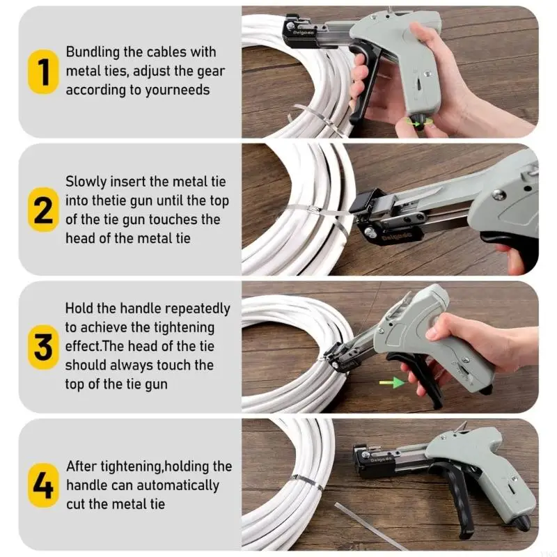 Excellent Metal Fastening Tool Highlighting Modifiable Tension for Secure Fixing and Trimming Y4QC