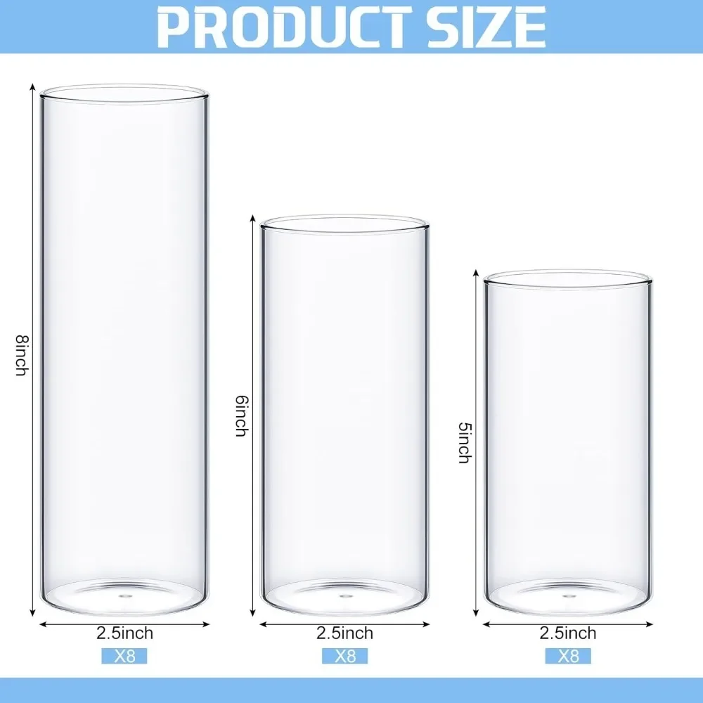 Decorative Vase Table Centerpiece for Wedding Parties Home Office Decoration Events Glass Cylindrical Vase Decor Garden