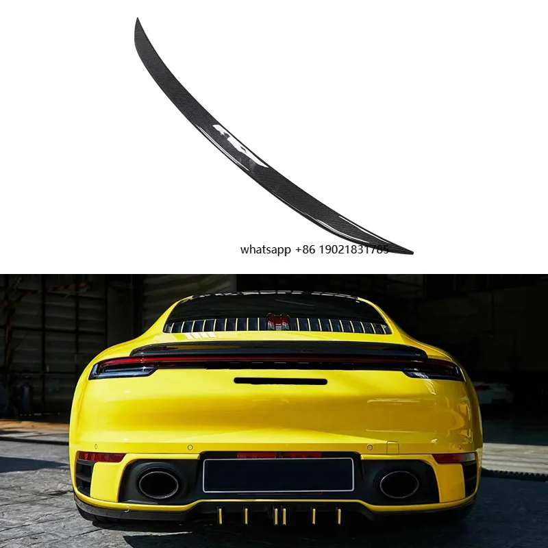 2019-2024 911 992 Car Modification and Upgrade Carbon Fiber Spoiler Sports Tail Wing Fixed Wing
