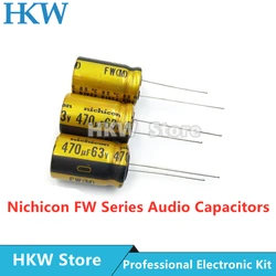 10pcs NICHICON 470UF 63V 12.5X20mm FW Series Electrolytic Capacitors Hi-Fi Audio Capacitor New and Original 63V470UF 12.5*20MM
