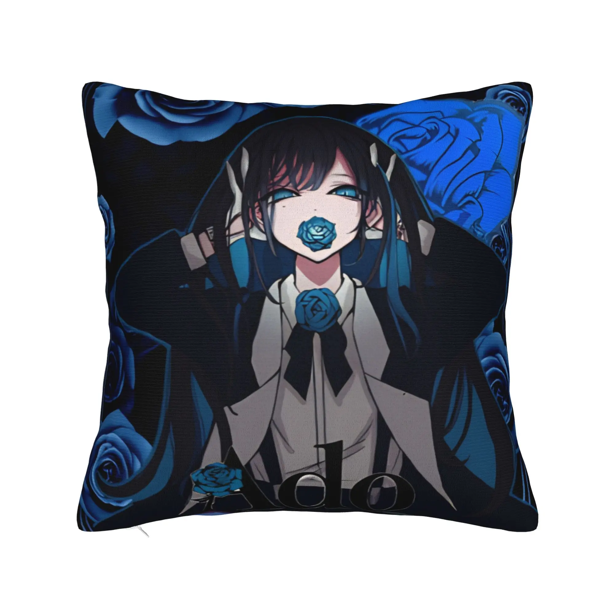 Cartoon    Ado  Square Pillow Case  Cushion Cover Custom Zipper Decorative Pillowcover for Car 45x45cm