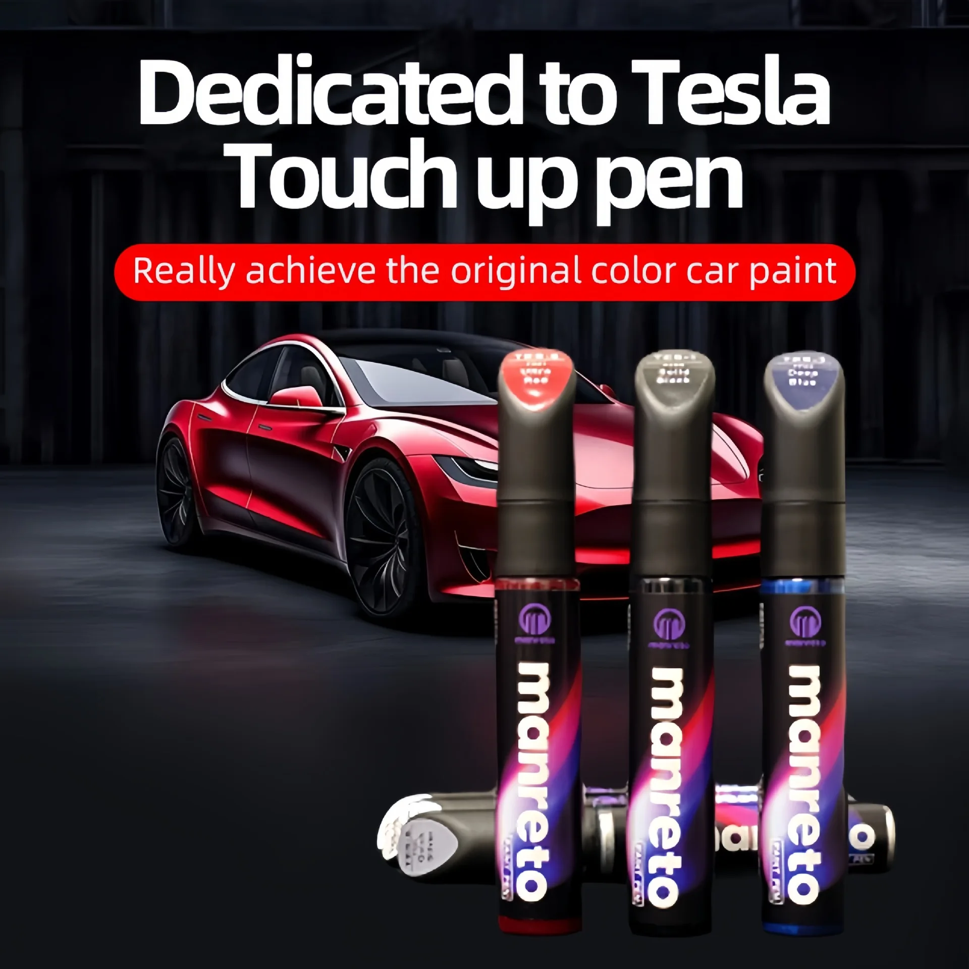 For Tesla Model Y Pearl White Black Model 3 Series Starry Sky Gray Special Colorful Paint Pen Car Wheels Paint Care Pen