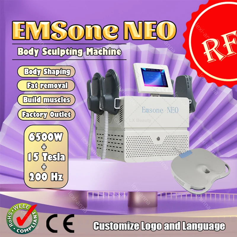 

Newest Weight lose Emsone NEO RF 6500W Ems build muscle 15 Tesla 200HZ Muscle-stimulating Body Slimming Body Shaping Machine