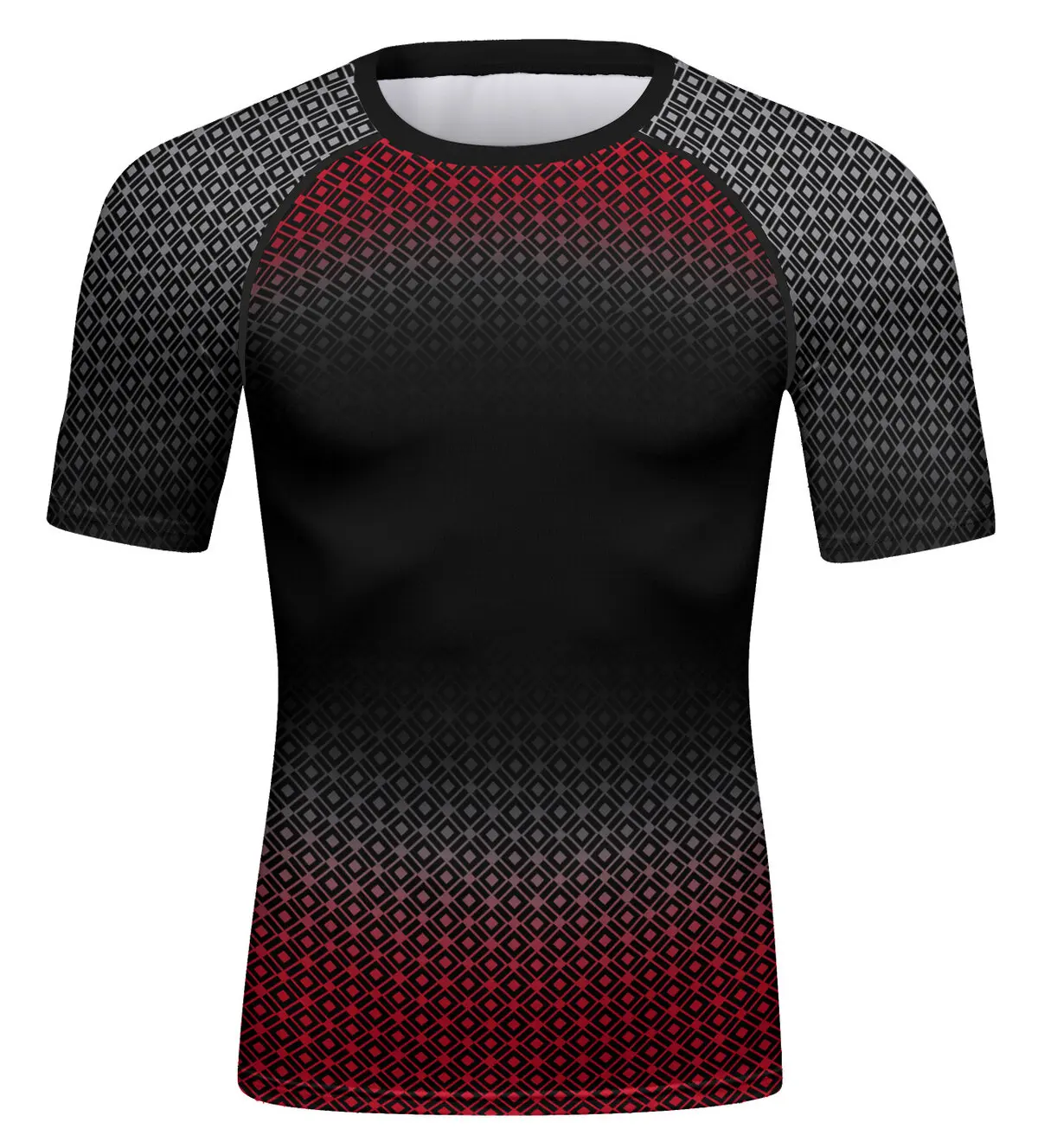 

Men's Compression Shirts Short Sleeve Printing Dry Fit T Shirt Fitness Running Athletic Workout Sports Baselayer Tee (221551)