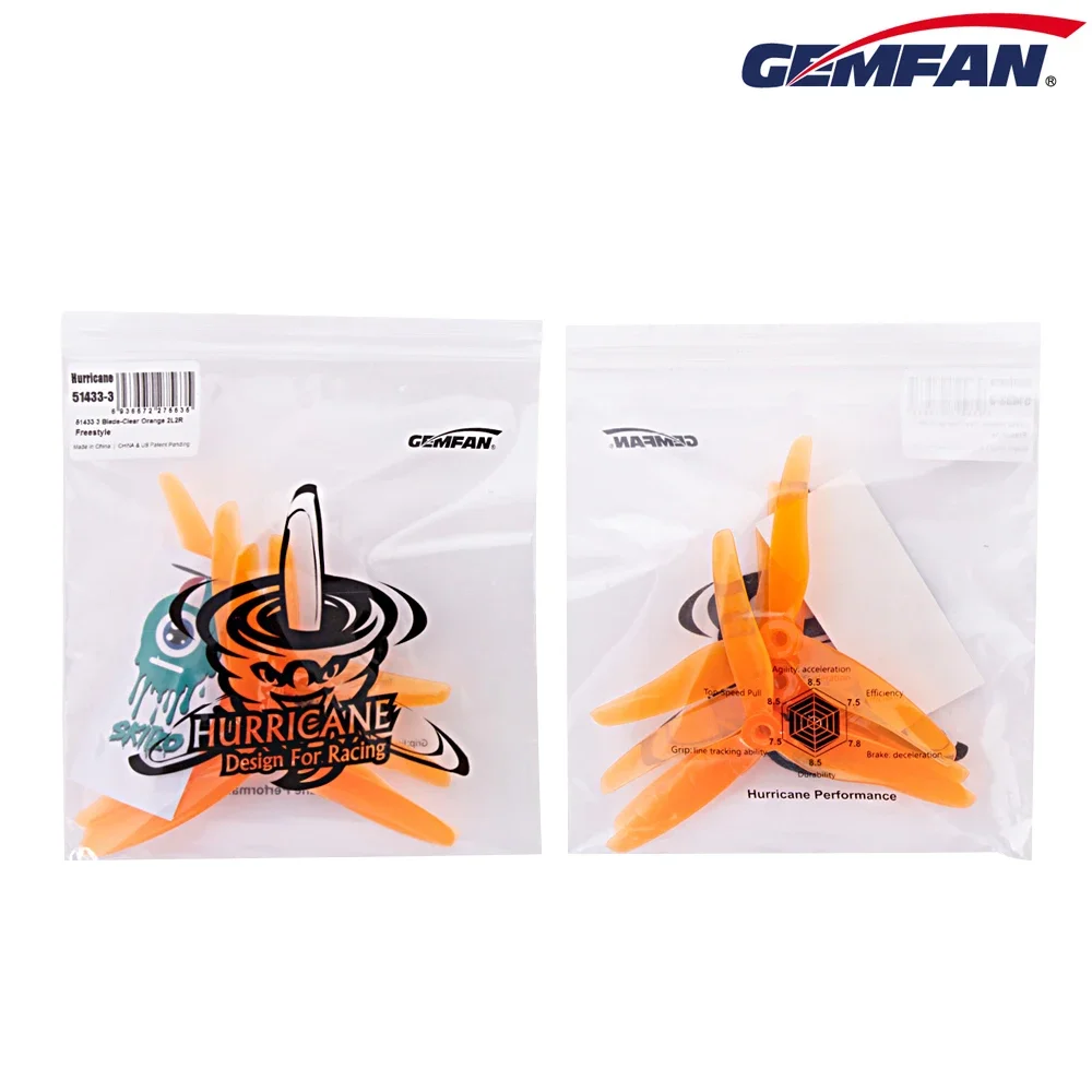 Gemfan Hurricane 51433-3 الدعائم - زوجان (2CW+2CCW) / 1 كيس