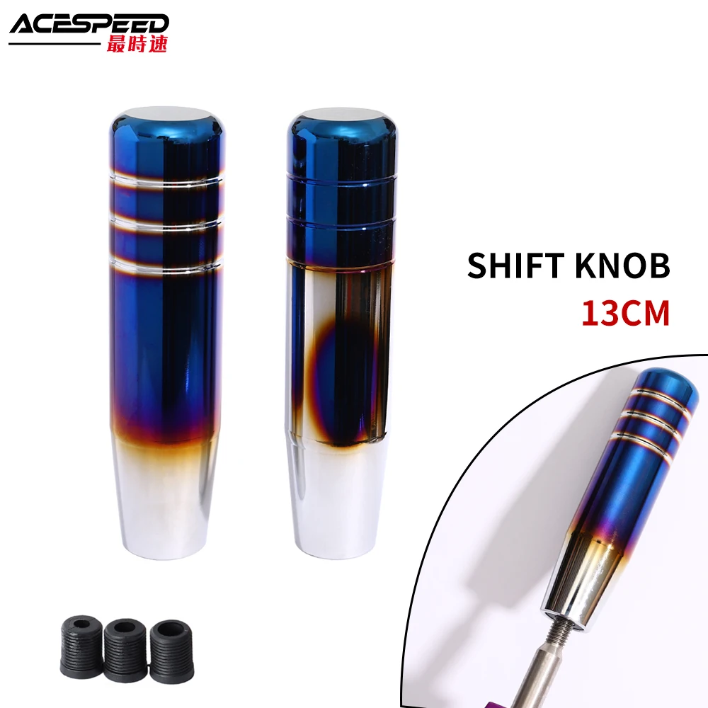 

13CM Aluminum Gear Shift Knob Racing Car Manual Transmission Shifter Lever Knob With Three Adapters