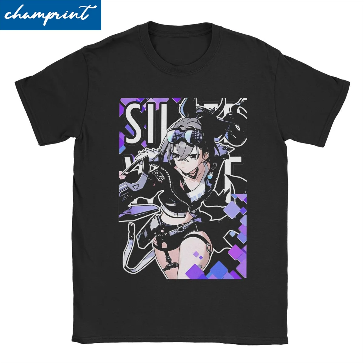 Silver Wolf Honkai Star Rail Game Waifu T Shirts Men Women's Cotton T-Shirts Crew Neck Tee Shirt Short Sleeve Clothing Unique