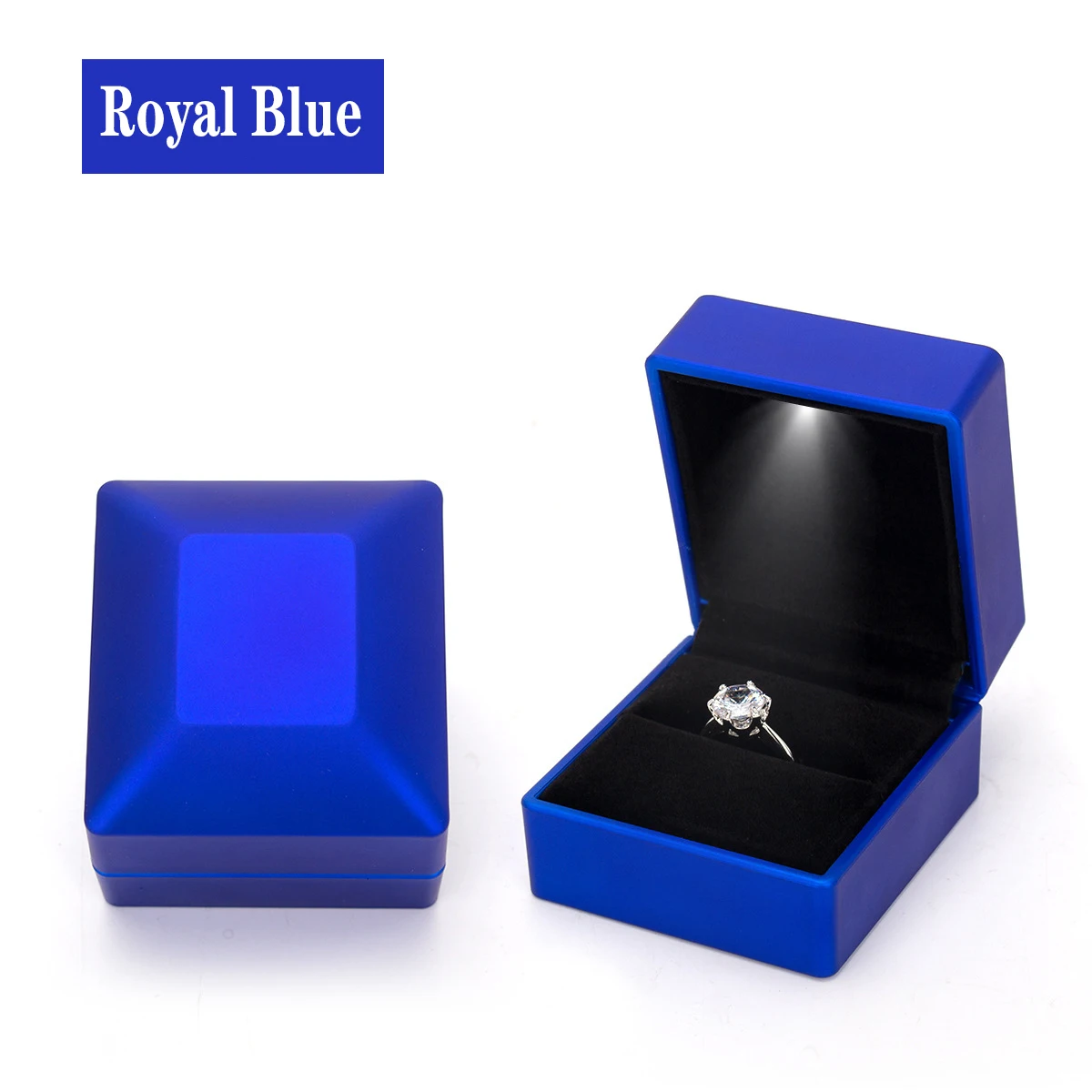 Großhandel Preis LED Beleuchtete Ohrring Ring Geschenk Box Jäten Engagement Ring Schmuck Dispaly