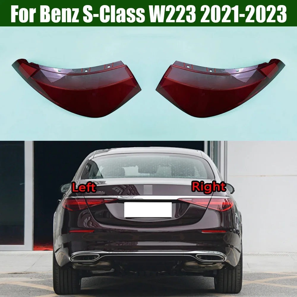 

For Mercedes-Benz S-Class W223 2021-2023 Taillight Cover Transparent Lampshade Taillamp Shell Plexiglass Replace Original Lens