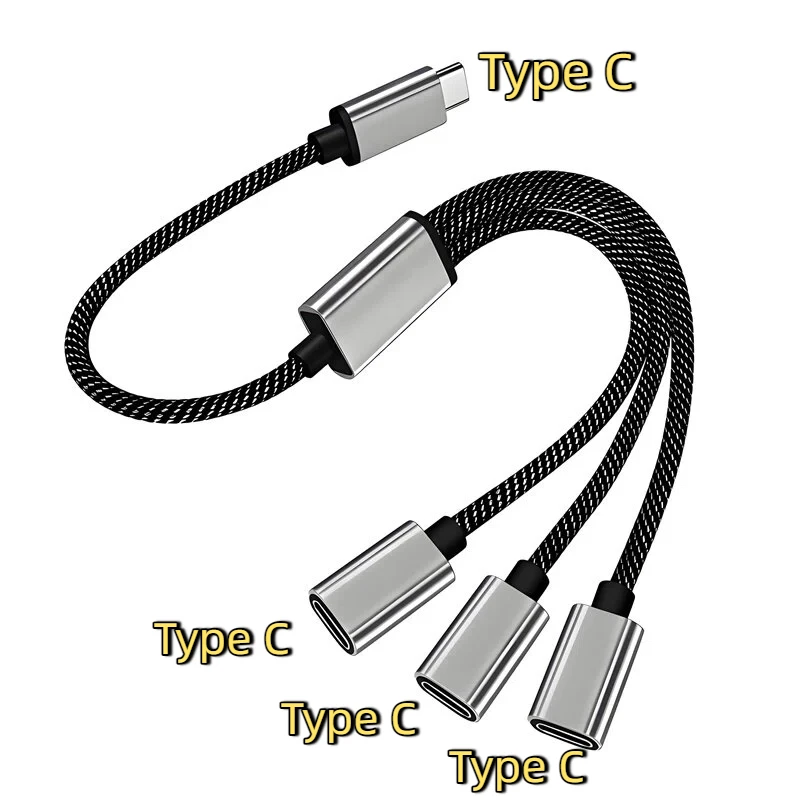 Multi-USB-Hub-Erweiterungen, 4-Port-Hub vom Typ C, USB-Splitter, schnelle Datenübertragung, OTG-Adapter für Computer, Xiaomi, MacBook Pro Air
