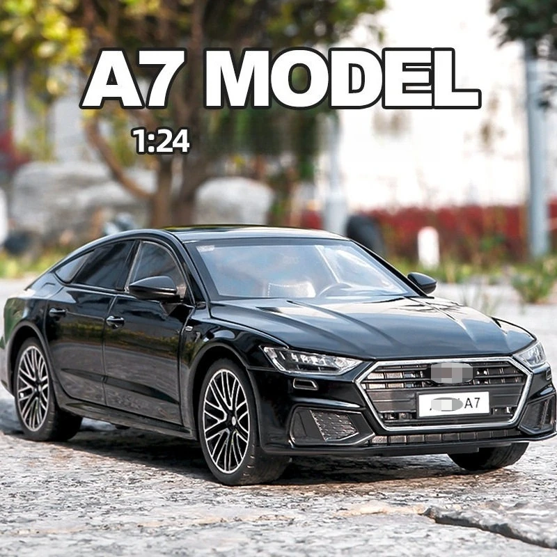 

Модель автомобиля A7 из сплава, масштаб 1:24, со звуком и светом, инерционная, для мальчиков, коллекционная, декоративная, подарок